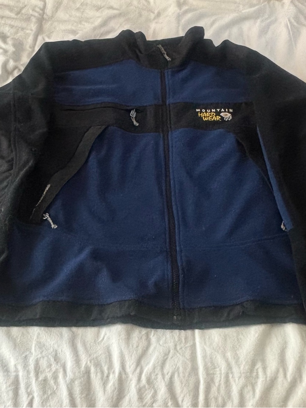 Mountain Hardwear Navy and Black Full-Zip Lightweight Fleece Jacket